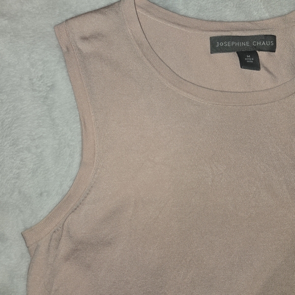 Josephine Chaus Luxury Silk Blend Blush Knit Tank - Picture 3 of 7